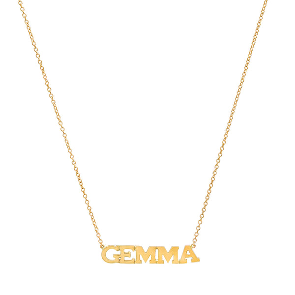 Precious Solid 14k Gold Name Necklace