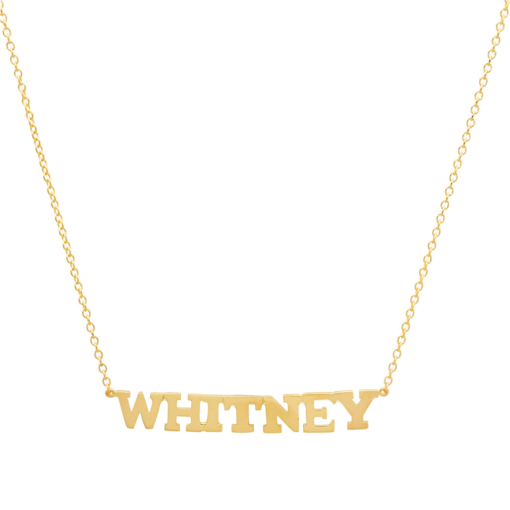 Precious Solid 14k Gold Name Necklace