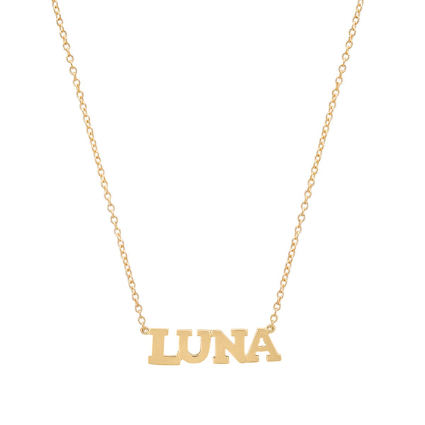 Precious Solid 14k Gold Name Necklace