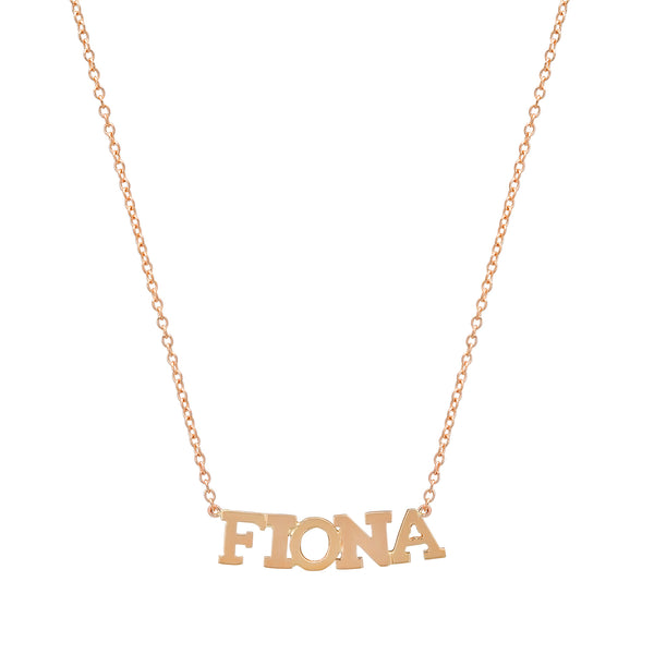Precious Solid 14k Gold Name Necklace