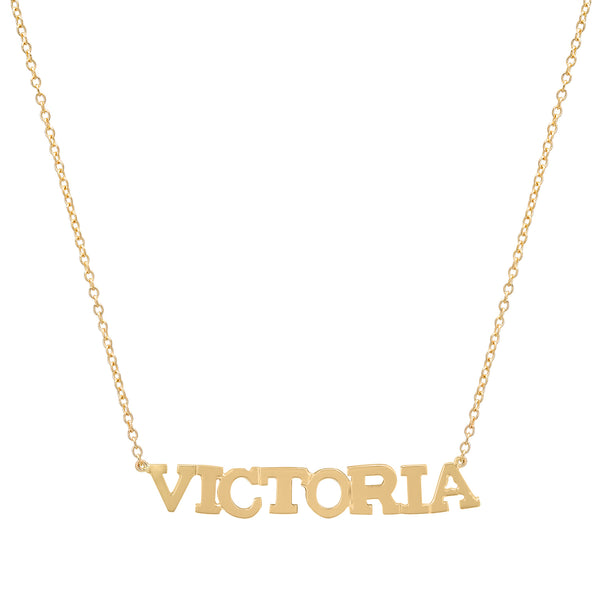 Precious Solid 14k Gold Name Necklace
