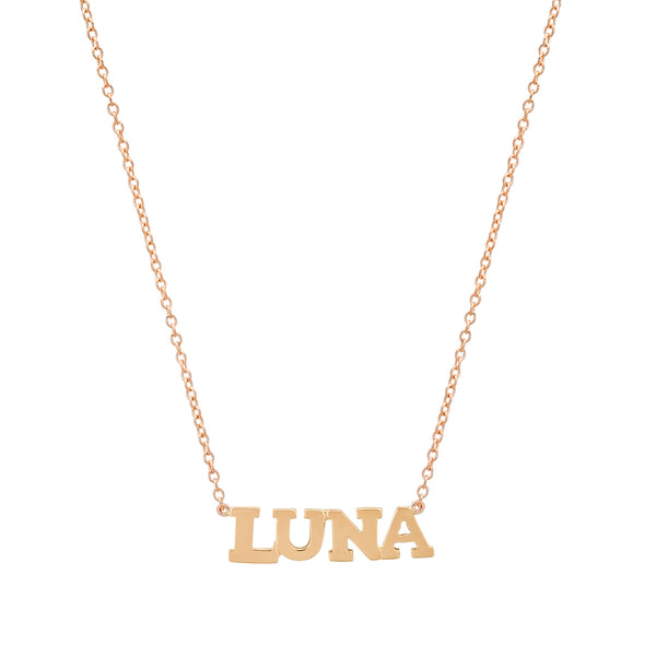Precious Solid 14k Gold Name Necklace