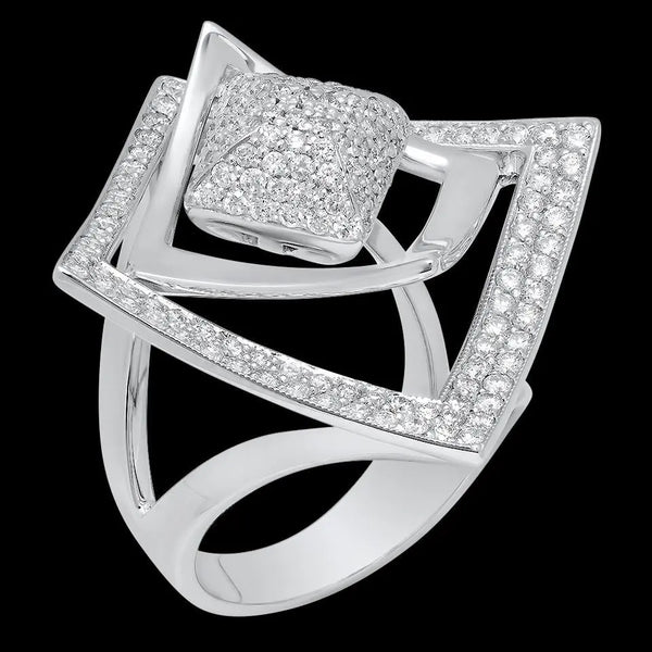 Abstract Sculpture Diamond Ring - Dana Seng Jewelry Collection
