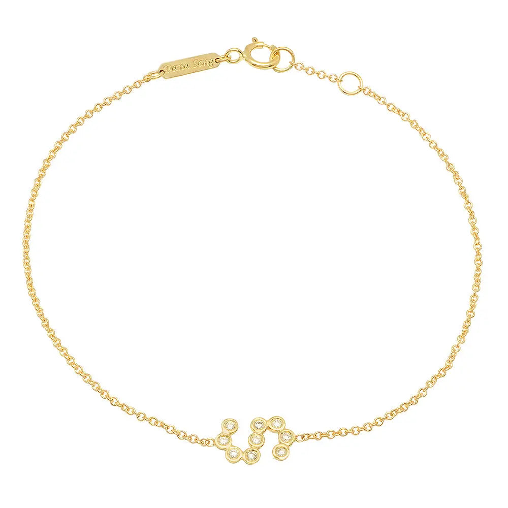 DSJ's Signature Meaningful Birthstone & Initial Bracelet