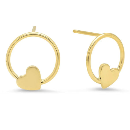 DSJ's Signature Tiny Open Heartbeats Birthstone Stud Earring