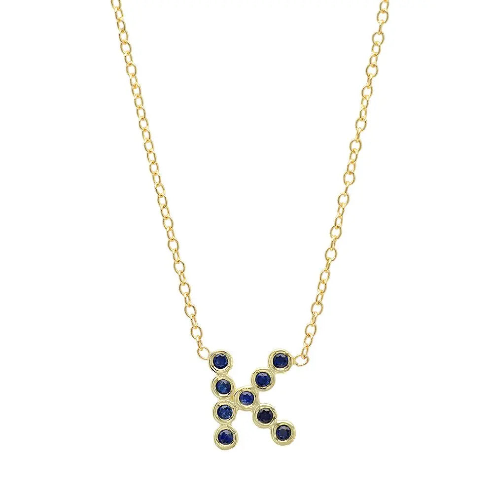 DSJ's Signature Meaningful Birthstone & Initial Necklace