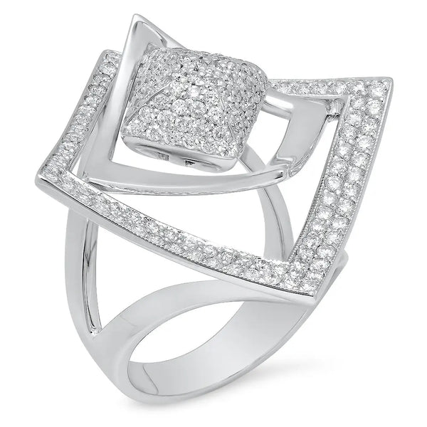 Abstract Sculpture Diamond Ring - Dana Seng Jewelry Collection