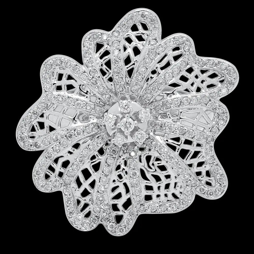 Flower Blossom Diamond Ring