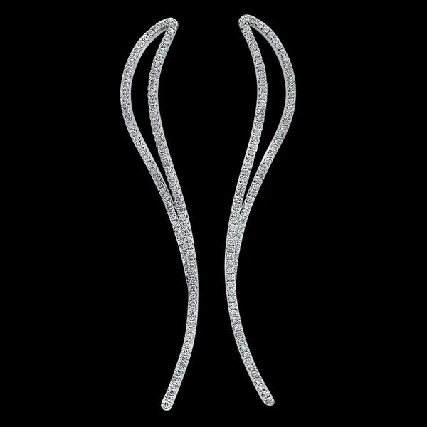 Long Wave Diamond Earrings - Dana Seng Jewelry Collection