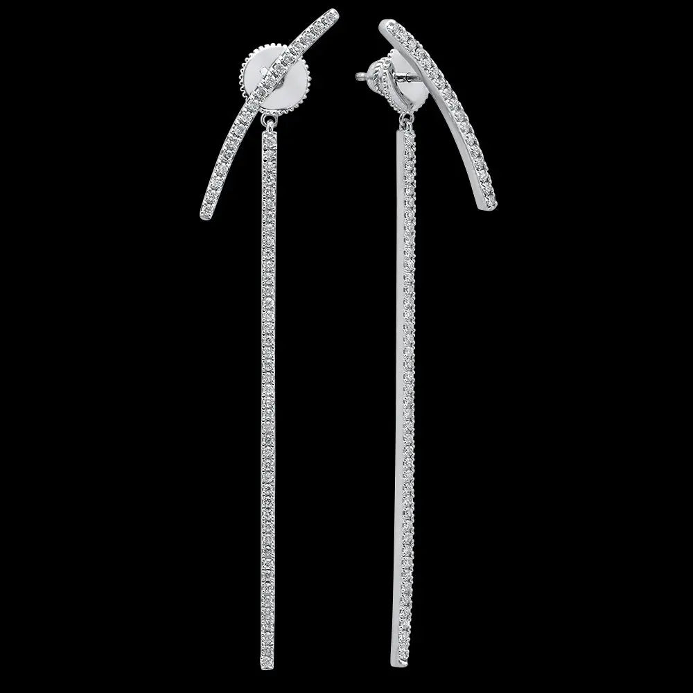 Elegant Bar Diamond Earrings