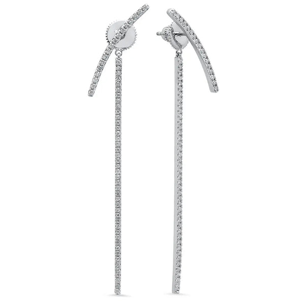 Elegant Bar Diamond Earrings - Dana Seng Jewelry Collection