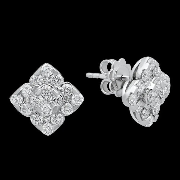 Vintage Style Diamond Stud Earrings - Dana Seng Jewelry Collection