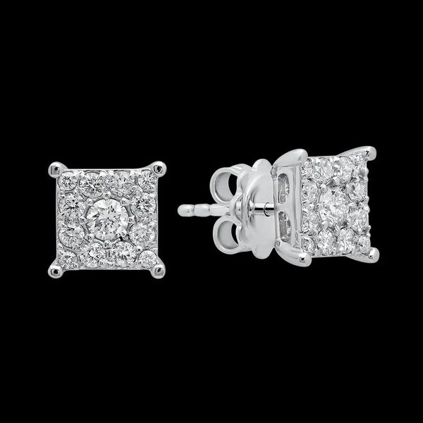 Halo Style Diamond Stud Earrings - Dana Seng Jewelry Collection