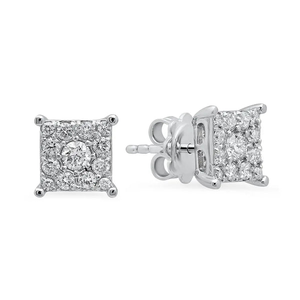 Halo Style Diamond Stud Earrings - Dana Seng Jewelry Collection