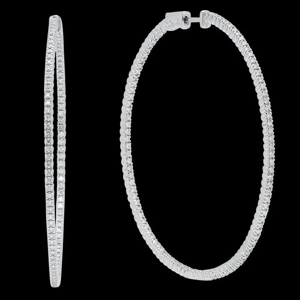 Deluxe Diamond Hoop Earrings - Dana Seng Jewelry Collection