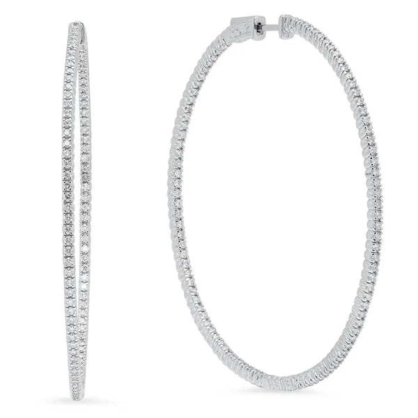 Deluxe Diamond Hoop Earrings - Dana Seng Jewelry Collection