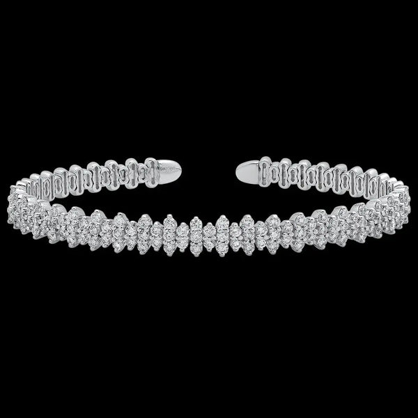 Flower Cluster Diamond Cuff - Dana Seng Jewelry Collection