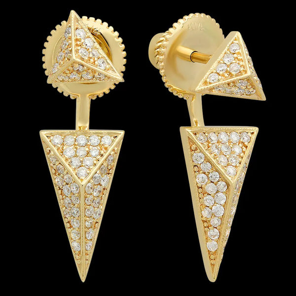 Shield Diamond Ear Jackets - Dana Seng Jewelry Collection