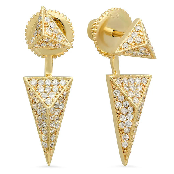 Shield Diamond Ear Jackets - Dana Seng Jewelry Collection
