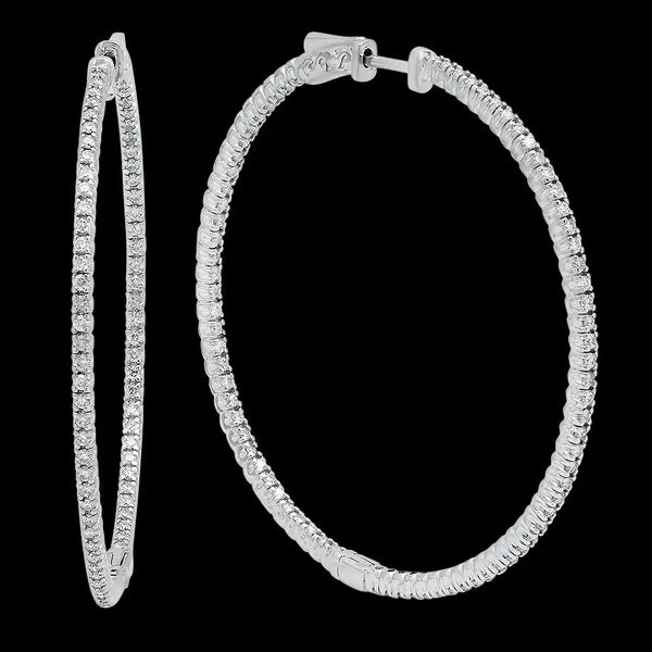 Classic Diamond Hoop Earrings - Dana Seng Jewelry Collection