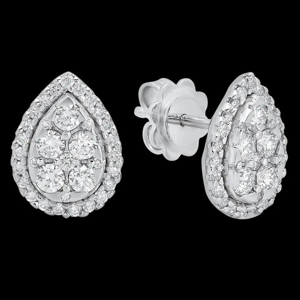 Teardrop Diamond Stud Earrings - Dana Seng Jewelry Collection