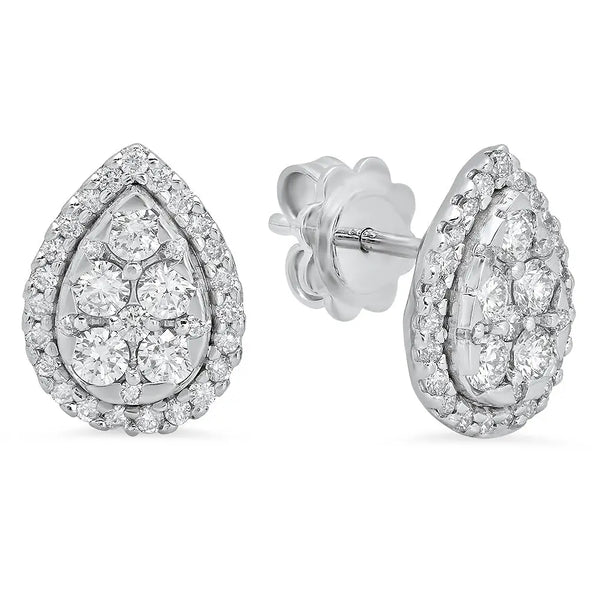 Teardrop Diamond Stud Earrings - Dana Seng Jewelry Collection