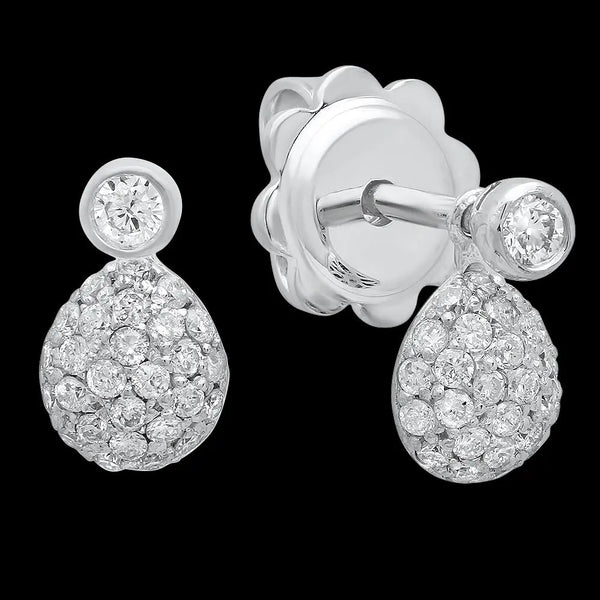 Droplet Diamond Stud Earrings - Dana Seng Jewelry Collection