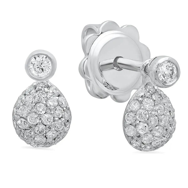 Droplet Diamond Stud Earrings - Dana Seng Jewelry Collection