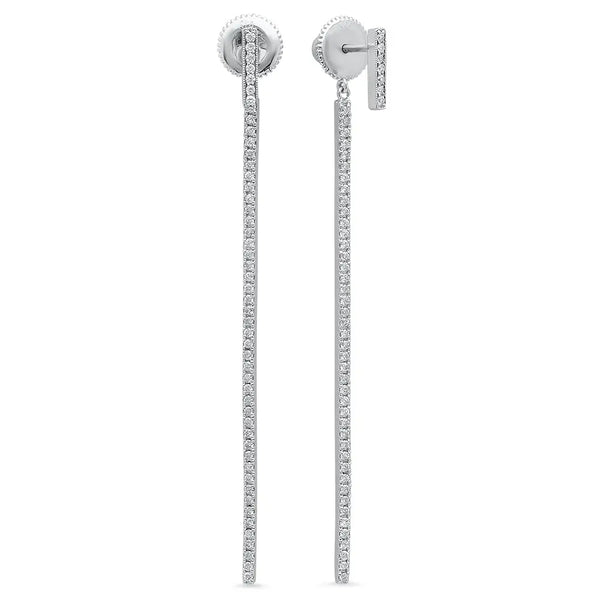 Long-lasting Bar Diamond Earrings - Dana Seng Jewelry Collection