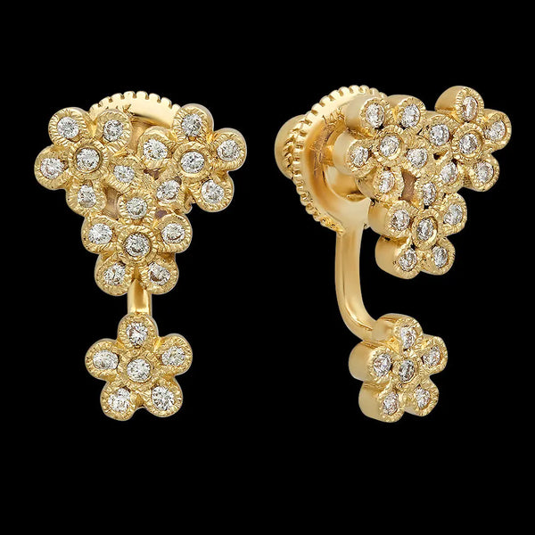 Orchid Diamond EarJackets - Dana Seng Jewelry Collection