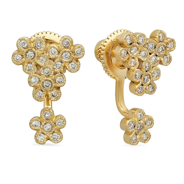 Orchid Diamond EarJackets - Dana Seng Jewelry Collection