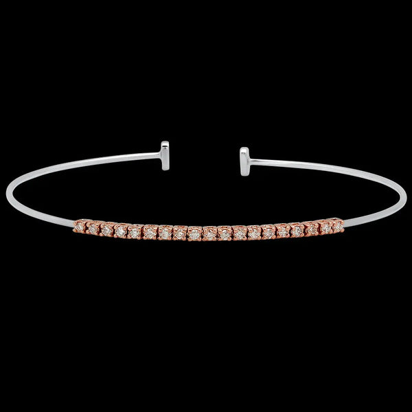 Two Tones Diamond Cuff Bracelet - Dana Seng Jewelry Collection