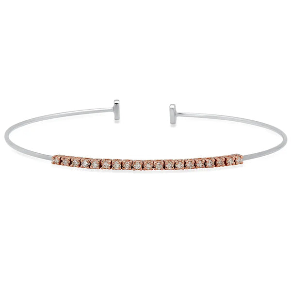 Two Tones Diamond Cuff Bracelet - Dana Seng Jewelry Collection