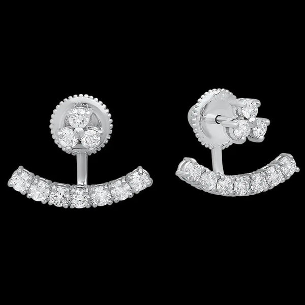 Curvy Arch Diamond Earrings - Dana Seng Jewelry Collection