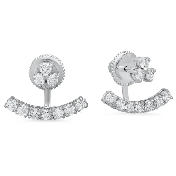 Curvy Arch Diamond Earrings - Dana Seng Jewelry Collection