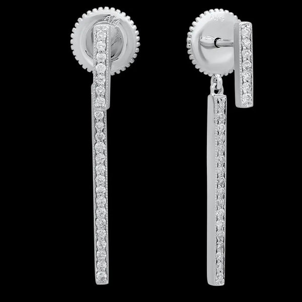 Diamond Bar Earrings - Dana Seng Jewelry Collection