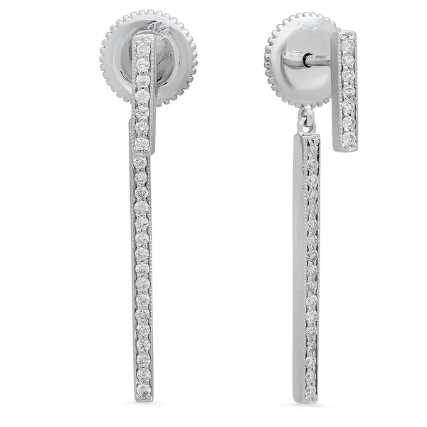 Diamond Bar Earrings - Dana Seng Jewelry Collection
