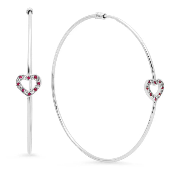 Heart Blossom Hoop Earrings - Dana Seng Jewelry Collection