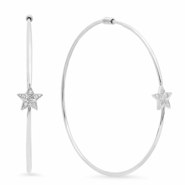 Evangeline Diamond Hoop Earrings - Dana Seng Jewelry Collection