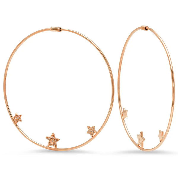 Over The Moon Gold Hoop Earrings - Dana Seng Jewelry Collection