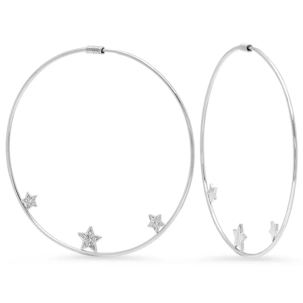 Over The Moon Gold Hoop Earrings - Dana Seng Jewelry Collection