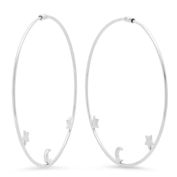 Magical World Gold Hoop Earrings - Dana Seng Jewelry Collection