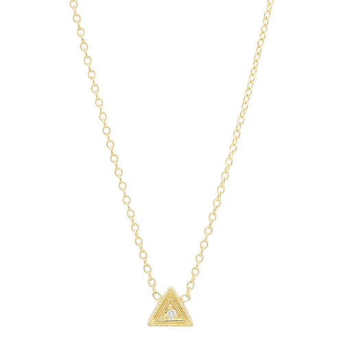 Triangle Diamond Birthstone Necklace