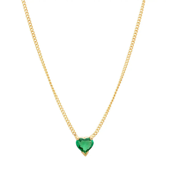 Heart Shaped Emerald Necklace - Dana Seng Jewelry Collection