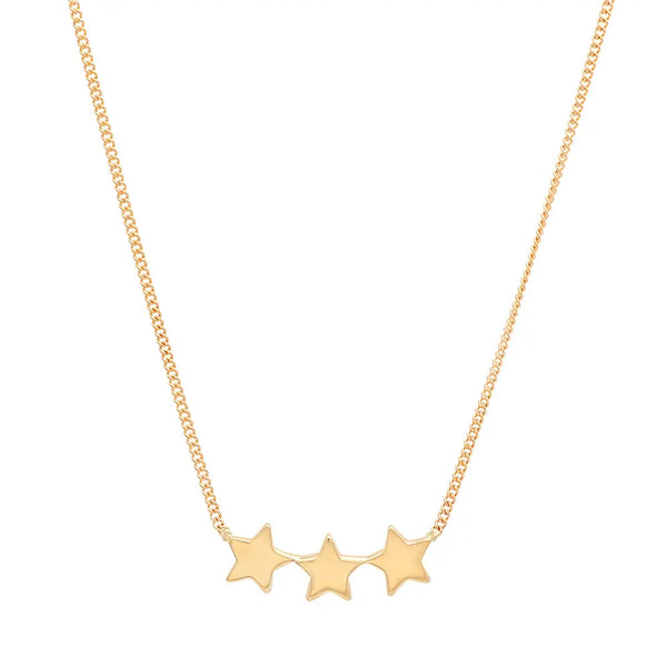 Three Star Dainty Gold Necklace - Dana Seng Jewelry Collection