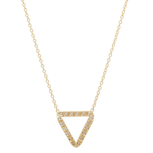Moderate Open Triangle Diamond Necklace - Dana Seng Jewelry Collection