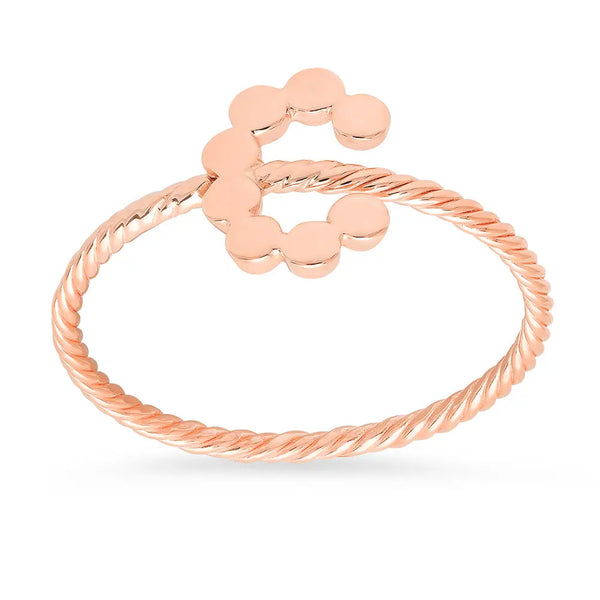 DSJ's Signature Meaningful Twisted Gold Initial Ring - Dana Seng Jewelry Collection