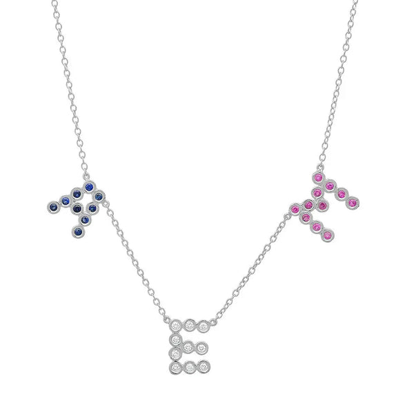(3 Initials) DSJ's Signature Meaningful Multi Birthstone & Initial Necklace - Dana Seng Jewelry Collection