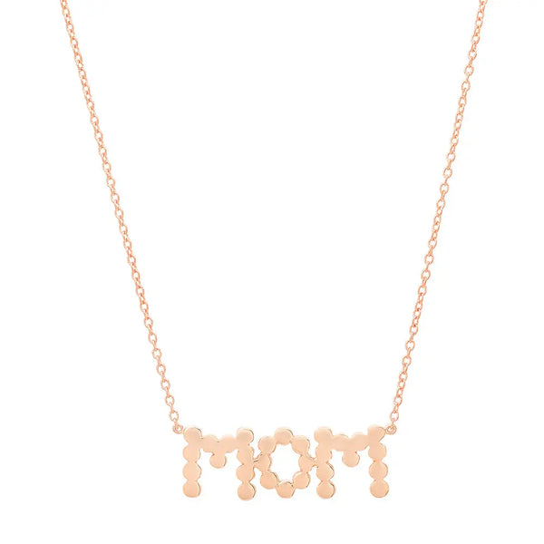 DSJ's Signature Meaningful Gold "MOM" Necklace - Dana Seng Jewelry Collection