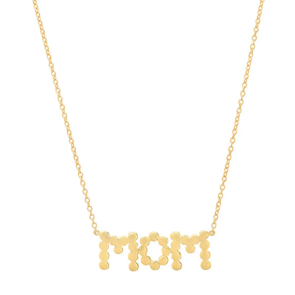 DSJ's Signature Meaningful Gold "MOM" Necklace - Dana Seng Jewelry Collection